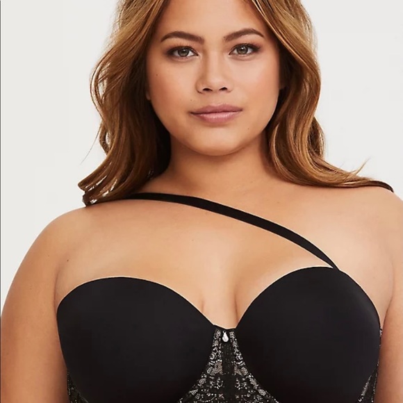 Torrid Black Lace Microfiber Multiway Bra 40DD (E) - Picture 15 of 16